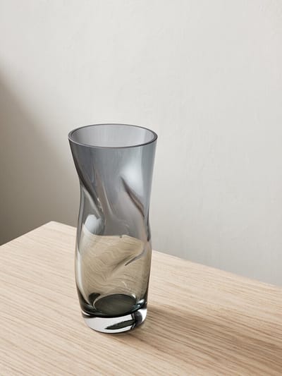 Lena Bergstrom Moderne Kristallen Vaas 'Squeeze' Handgemaakt - Blank - Voor Binnen - Staand