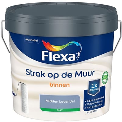 Flexa - Strak Op De Muur Binnen Mat - Midden Lavendel - Mengverf - 5 L