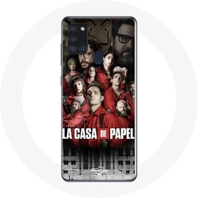 Coque Samsung Galaxy A21S La casa de papel affiche personnages