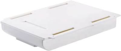 Zelfklevende Opberglade voor Bureau en Tafel – Maat L – Wit – Onder Bureau Opslaglade met Plakstrip, Pennenbak, Bureau Organizer en Kantoor Accessoires Opberger
