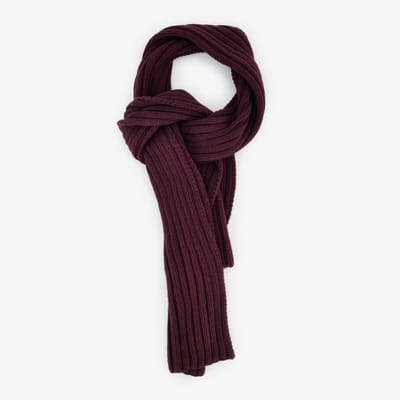 Gebreide heren sjaal bordeauxrood - 100% Acryl - Extra zacht