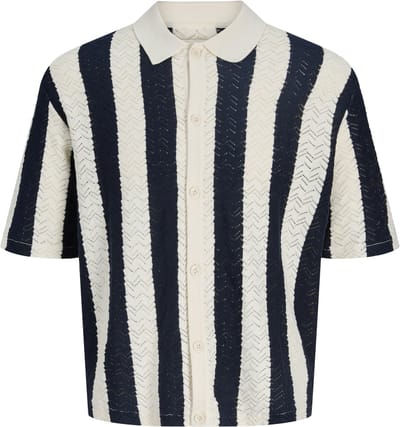 Jack & Jones Gebreide overhemd Gestructureerd Gebreide overhemd