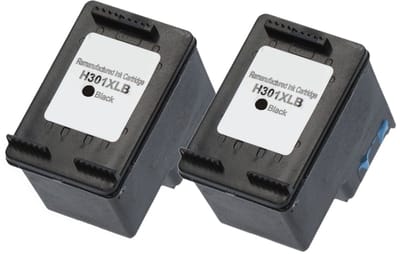Huismerk geschikt voor HP 301XL Inktcartridge - 2X Zwart - Geschikt voor Envy 4500 - 4504 - 5530 - DeskJet 2050 - 3050 - 3055A - 2540 - OfficeJet 2620 - 4630 - CH563EE