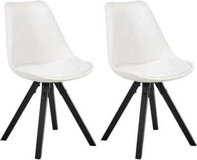 HEDLEY - Eetkamerstoel set van 2 - Lichtbeige - Polyester