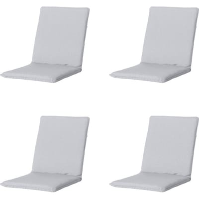 Madison - Stapelstoelkussen Panama - Lichtgrijs - 97x49x5cm - Set van 4