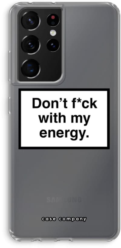 Hoesje geschikt voor Samsung Galaxy S21 Ultra hoesje - My energy - Soft Cover Telefoonhoesje - Bescherming aan alle Kanten en Schermrand