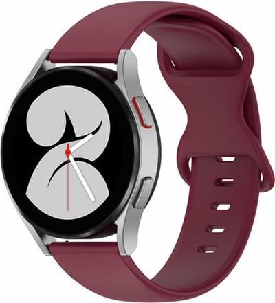 By Qubix - Geschikt voor Garmin bandje - Geschikt voor Garmin Vivomove 3 / HR / Luxe / Sport / Style / Trend - Solid color sportband - Bordeaux - Smartwatch bandje 20mm