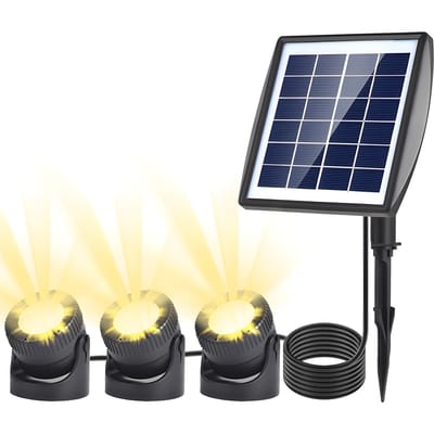 LED-zonnespots Waterdichte tuinvijververlichting op zonne-energie Warm wit gazon Achtertuinverlichting Warm White