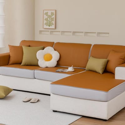 Nieuwe Stijl Koeienhuid Patroon Waterdichte Bank Kussenhoes, Anti-kattenkrab Beschermhoes, Universele Bankhoes Stof voor Alle Seizoenen 60*60cm