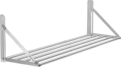Roestvrij stalen wandrek in stangdesign - Inklapbaar en veelzijdig voor keuken en horeca - 120 x 30 cm