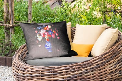 Buitenkussens - Rozen - Bloemen - Vaas - Boeket - 60x40 cm - Weerbestendig