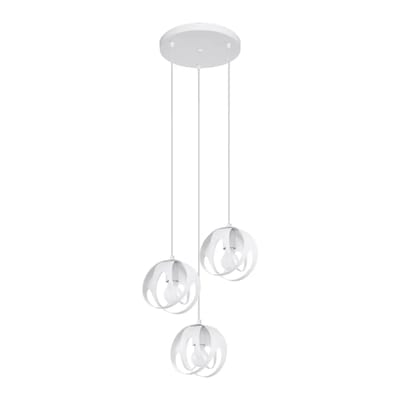 Sollux Lighting Hanglamp Tulos - E27 - wit - staal - 117x30x30cm