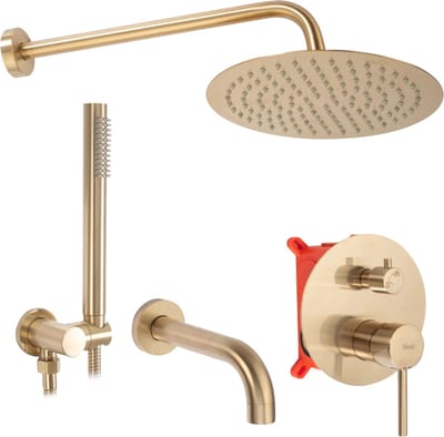 Rea Lungo Regendouche Geborsteld Goud 16cm