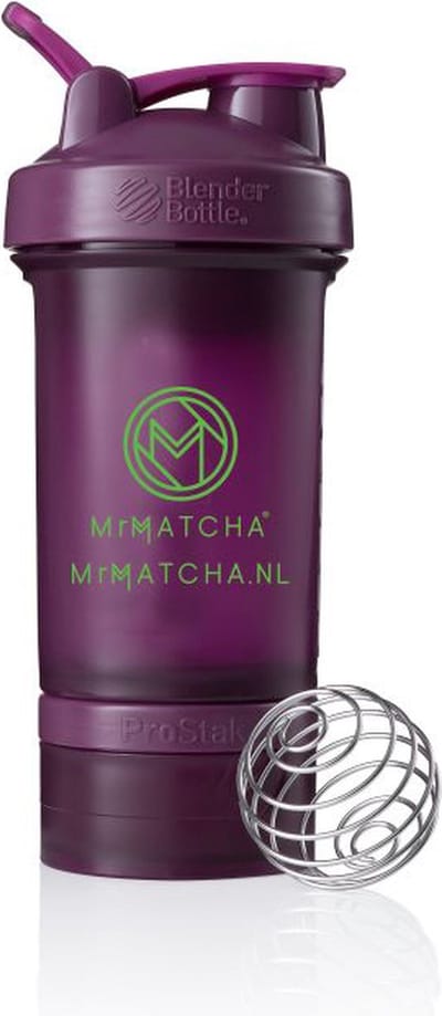 Blender Bottle - Lekvrije shaker en Shakebeker - 600 ml - Inclusief 2 Containers, Pillendoosje en BlenderBall voor Klontvrije matchas - Milieuvriendelijk Design -Mr.MATCHA