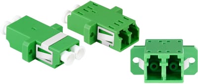 LogiLink glasvezelkoppeling, 2x LC Duplex, met flens, groen