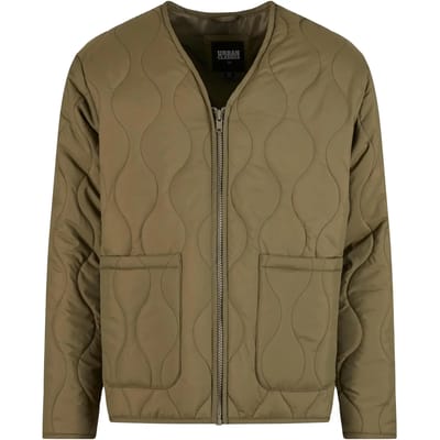 Urban Classics - Padded Quilting Jacket - S - Olijfgroen
