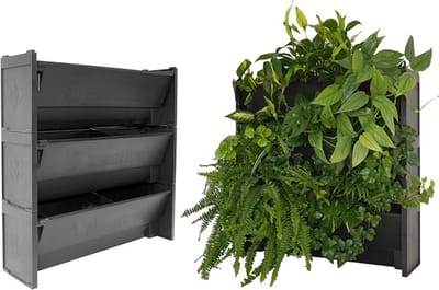 Zylo® Verticale Tuin met Watersysteem - Verticale Moestuin - Watersysteem - Zwart - 60cm x 15cm x 60cm