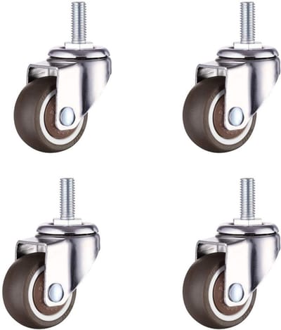 QTTVBTNA -Bureaustoel Wielen Set 4 stuks – Stil & Krasvrij – Geschikt voor Harde Vloeren, Parket, Tegels & Tapijt – Maximale Draagkracht 340 kg