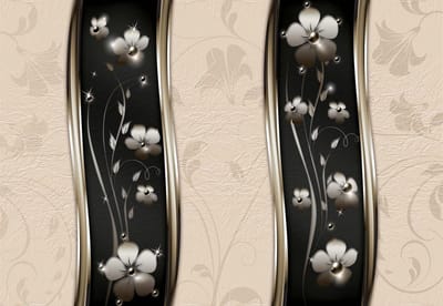 Fotobehang Abstract Floral Pattern | XL - 208cm x 146cm | 130g/m2 Vlies