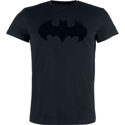 Batman T-shirt - Batman - Logo- Flock Print - M tot 3XL - voor Mannen - zwart