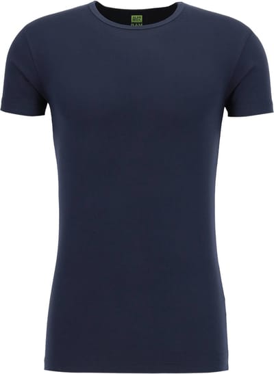 ALAN RED T-shirt Bilbao bamboo (1-pack) - O-hals stretch - blauw