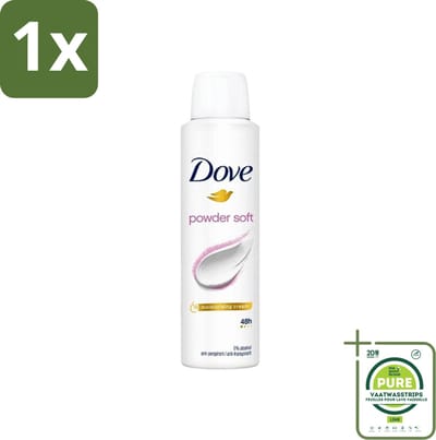 1 x Dove - Deospray - Powder Soft - 150 ml - Deodorant - Dove - Poederachtige Geur - Langdurige Bescherming - Alcoholvrij