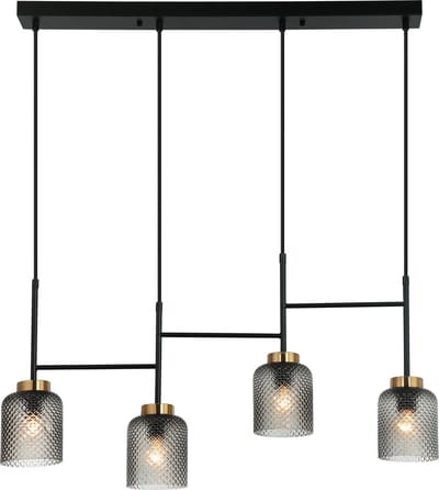 Toolight App1266-4Cp Hanglamp Zwart 20X16X20Cm