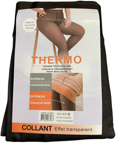 Thermo Panty – Grote Maat – beige – Transparant & Warm XL/XXL (42-44)