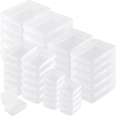 40pcs Kleine Opbergdozen met Deksel - Mini Opbergdoos - Plastic Transparante Container - Organiser voor Kleine Onderdelen en Kralen