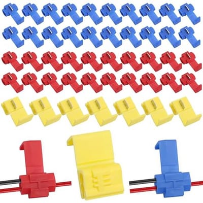 T-Tap Aftakverbinders - 100 Stuks, Waterdicht, Geschikt voor 0,5 - 6 mm² Draad - Voor Auto en Motorfiets
