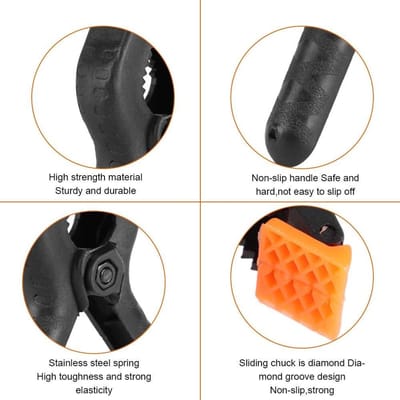 Cocoplus -Houtbewerking Lente Klemmen - DIY Tool - Multifunctioneel - Zwart - Plastic Lente Klem Clip Set - 10 stuks - Geschikt voor Houtbewerking - Zwart - Voorjaarsklemmen - 10 stuks - Voorjaar Clips - Doe-het-zelf.