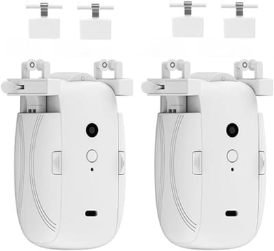Gordijnopener Set - Automatische Gordijnen Motor - Smart Home Besturing - Fluisterstil Bedienbaar - 2 Stuks - Wit