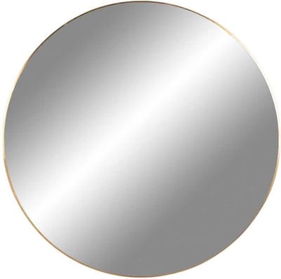 Artichok Eveline Wandspiegel Rond - met Gouden Lijst - aan de Muur - Spiegel - Hal - Woonkamer - Minimalistisch Design - Goud - Ø 80 cm