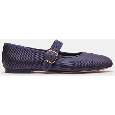 Steve Madden Dory Flat Shoes Navy Satin Maat: 36 | Ballerina's Outlet | Dames | Blauw