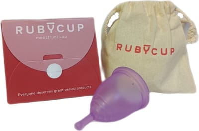 Ruby Cup Menstruatiecup – Herbruikbaar – Medisch Siliconen – 100% Vegan - Duurzaam & Comfortabel - medium - Paars