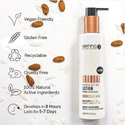 Sienna X Zelfbruiner Set – Complete Self Tan Kit met Getinte Lotion 200 ml, Primer 75 ml & Luxe Handschoen | Streeploos Resultaat | Vegan