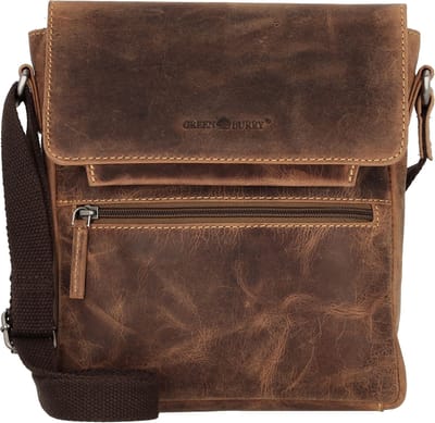 GREENBURRY schoudertas Vintage Crossbody Bag Brown bruine