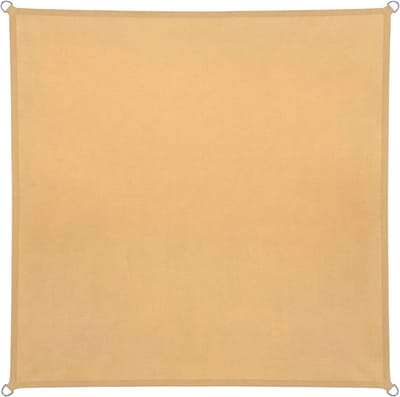 Abbey Camp Schaduwdoek - PES - 3 x 3 m - Zand - Zonnedoek - RVS Ringen - Sunshade