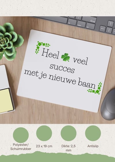 Akyol - afscheid collega cadeau - Muismat - Collega - collega mok met opdruk - collega kado - collega afscheid - collega cadeautjes - collega cadeautjes verjaardag - leuk kado om te geven - 23 bij 19 cm