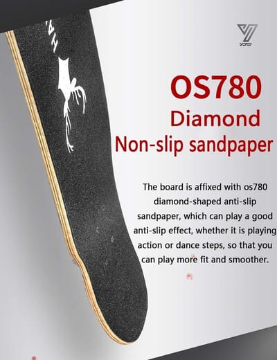 Dance Board Skateboard - Longboard Scooter - Straatrijden - Northeast Hard Rock Maple - 117 x 25 cm - B