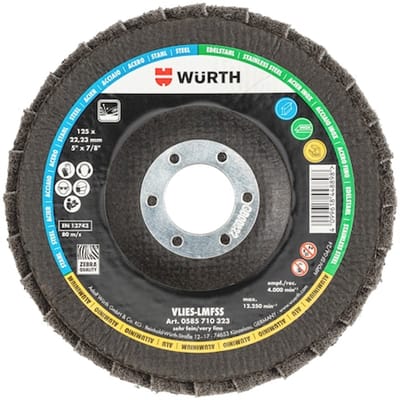 Wurth - Vlies lamellenschuurschijf RED PERFECT 3D - RED PERFECT® 3D non-woven lamellenschuurschijf Voor direct gebruik op haakse slijpers - x 10 st