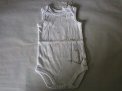noukie's , 2 pack , bodyset , zonder mouw , wit , olifant , unie , 6 maand  68