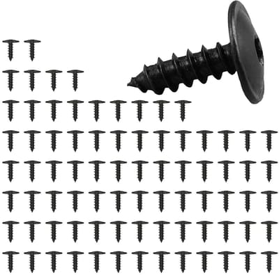 80 Stuks Zelfborende Schroeven voor Metaal - Zelftappende Schroeven voor Auto, Torx, M5 x 16mm Zwart