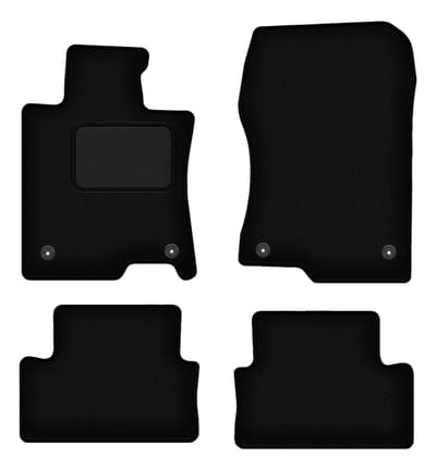 Zwarte veloursmatten voor: Honda Accord VIII sedan, stationwagen, tourer (2011-2015)