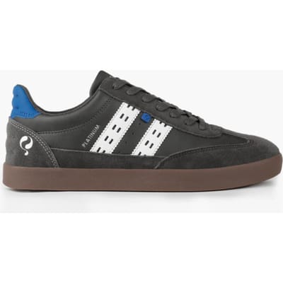 Q1905 Sneaker platinum middengrijs/koningsblauw/wit
