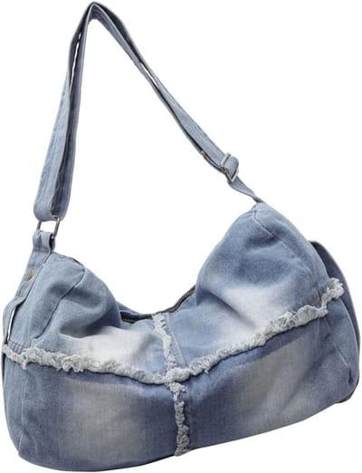 Jean Schoudertas - Unisex Tas - Dagelijks Gebruik - Verstelbare Band - 44 x 26 cm - Blauw