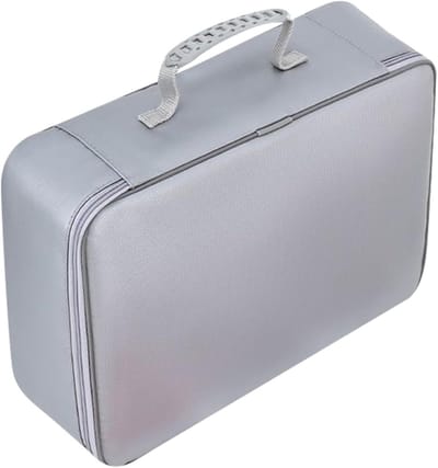 Brandwerende Doos - Waterdichte Kluis - Waardevolle Spullen Opslag - Combinatieslot Beveiliging - 37x27x10.5 cm - Grijs