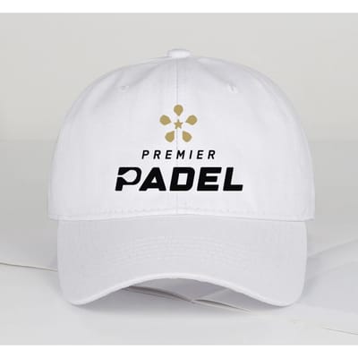 Mlfo Premier Padel Bedrukte Baseballpet met Zachte Klep Lichtgewicht, Ademend, Verstelbaar Sportieve Stijl Unisex Tennisenthousiastelingen white