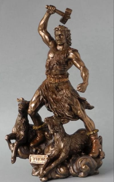 Thor - Bronzen Kunstcollectie - decoratief beeldje - 30 cm