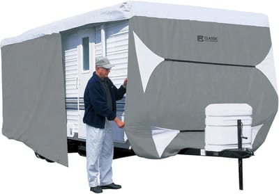 Deluxe Caravanhoes voor Trailers 22 tot 24 Voet Grijs Waterdicht